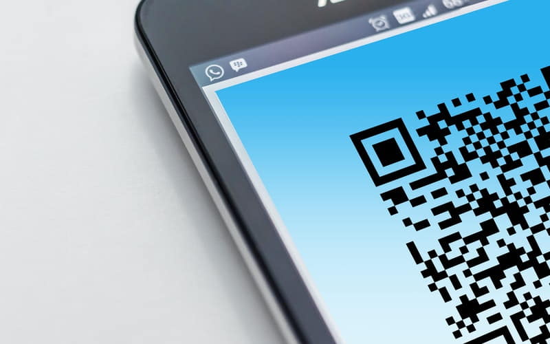 Código QR en la pantalla del Smartphone