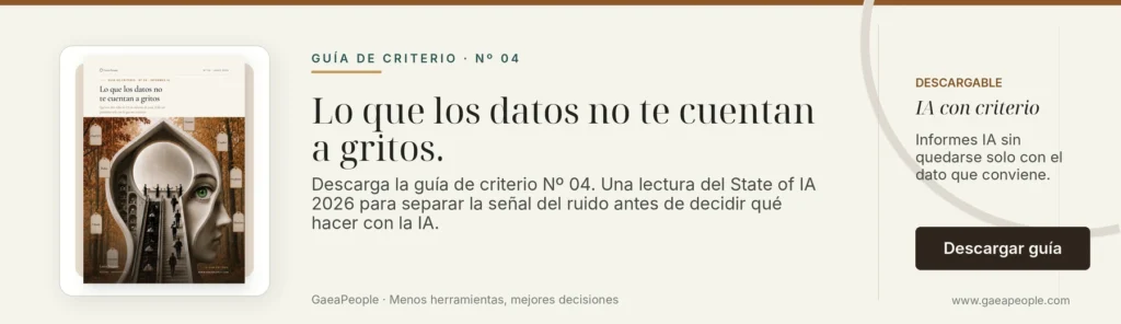 Banner de descarga de informe STATE OF IA 2026: Lo que los datos no te cuentan a gritos. Una guía sobre situación de la IA en ESPÑA y el mundo. Junio 2026